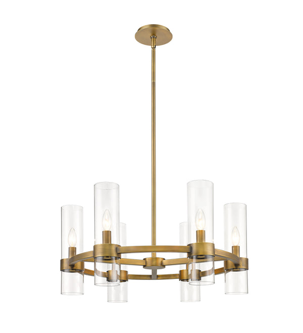 Z-Lite - 4008-6RB - Six Light Chandelier - Datus - Rubbed Brass