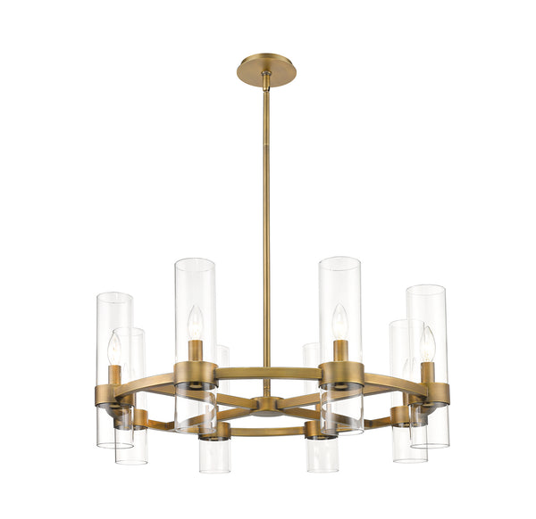 Z-Lite - 4008-8RB - Eight Light Chandelier - Datus - Rubbed Brass