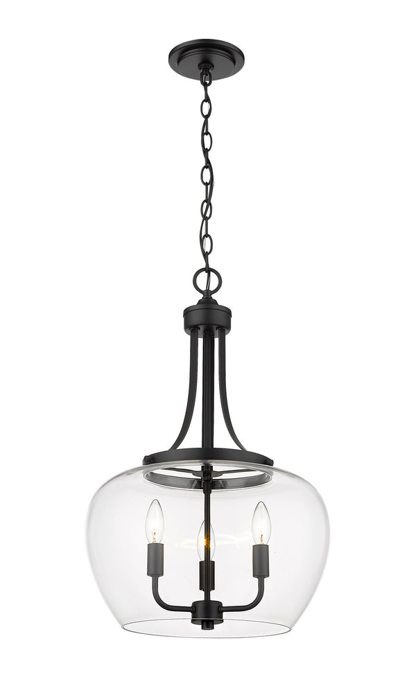 Z-Lite - 473P16-MB - Three Light Pendant - Joliet - Matte Black