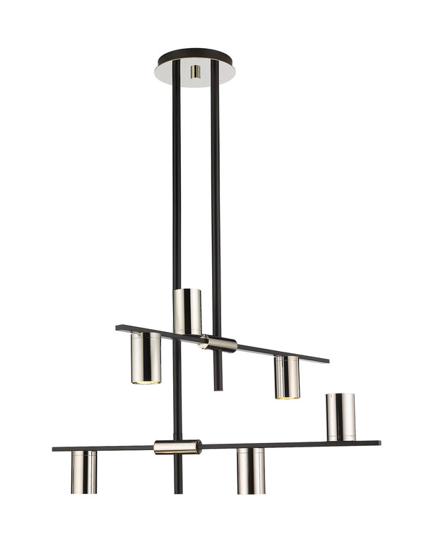 Z-Lite - 814-6MB-PN - Six Light Chandelier - Calumet - Matte Black / Polished Nickel