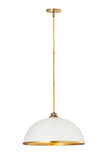 Z-Lite - 1004P20-MW-RB - One Light Pendant - Landry - Matte White / Rubbed Brass