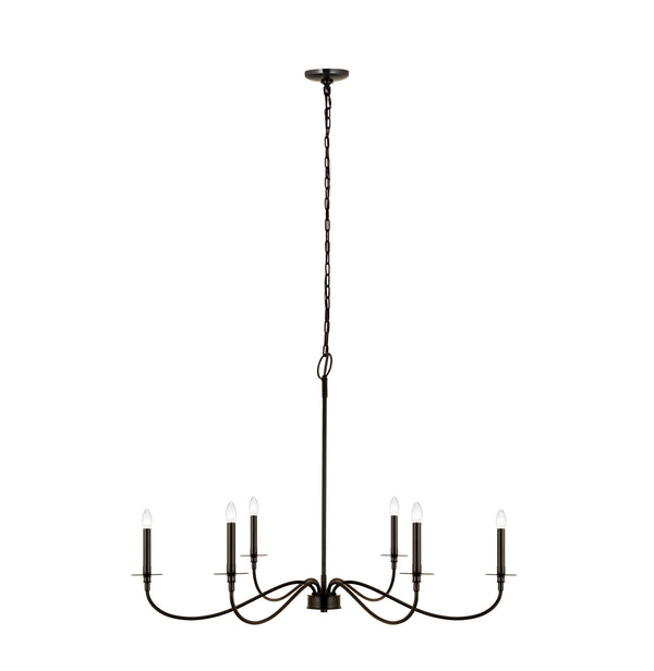 Z-Lite - 2301-42MB - Six Light Chandelier - Arrington - Matte Black