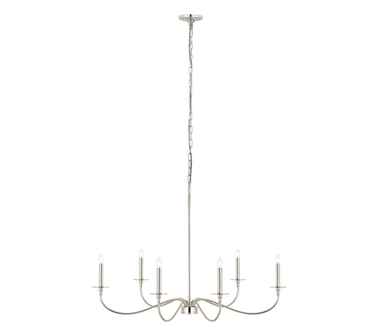 Z-Lite - 2301-42PN - Six Light Chandelier - Arrington - Polished Nickel