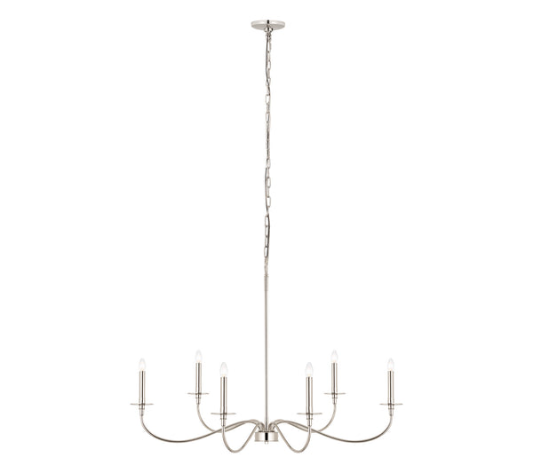 Z-Lite - 2301-42PN - Six Light Chandelier - Arrington - Polished Nickel