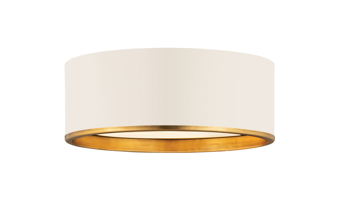 Z-Lite - 2303F3-MW-RB - Three Light Flush Mount - Arlo - Matte White / Rubbed Brass