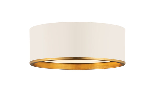 Z-Lite - 2303F3-MW-RB - Three Light Flush Mount - Arlo - Matte White / Rubbed Brass