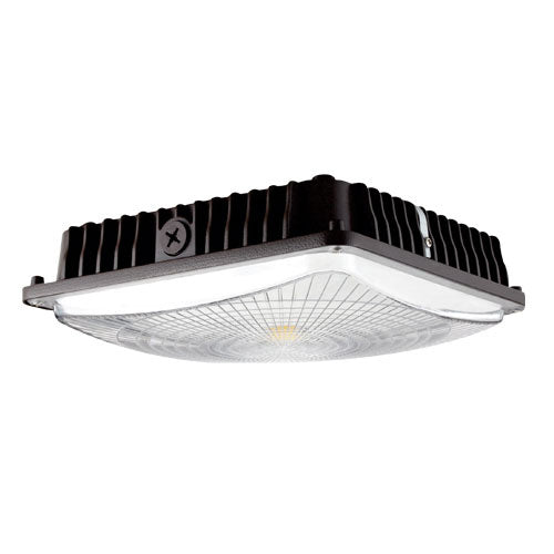 Elco Lighting - ECP70M40 - 10" Led Sqr Canopy 5800Lmn 70W Dim 40K - Dark Bronze