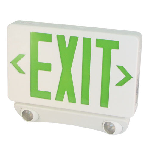 Elco Lighting - EE85HR - Led Combo Exit W/Led Heads Red