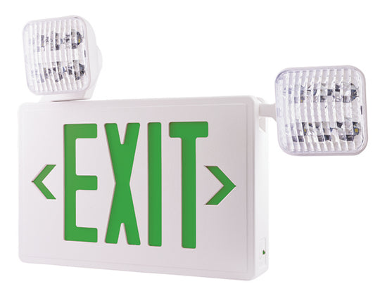 Elco Lighting - EE94HG - Led Combo Exit & Emergency Green