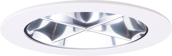 Elco Lighting - EL1444C - 4" Lv Clear Rflctr W/Cross Blades - Chrome with White Trim