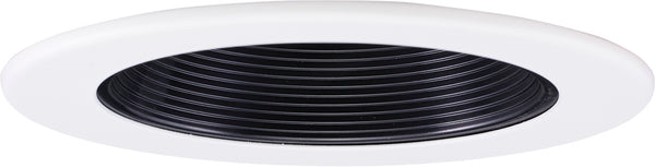 Elco Lighting - EL1493B - 4" Low Voltage Baffle - Black with White Trim