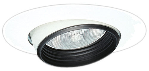 Elco Lighting - EL17B - 6" Eyeball W/Blk Bafle - Black with White Trim