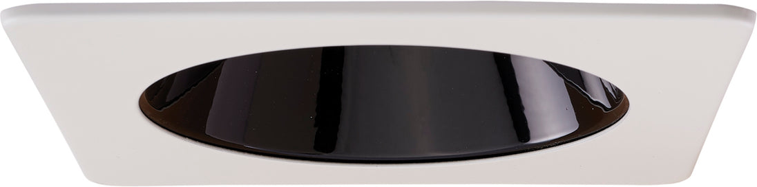 Elco Lighting - EL2421B - 4" Lv Adjstble Blk Rflctr Sqr Wht Trim - Black with White Trim