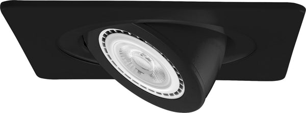 Elco Lighting - EL2488B - 4" Die-Cast Spot Adjstbl Sqr Trim - All Black