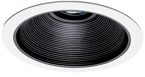 Elco Lighting - EL2530B - 6" Lv Step Baffle - Black with White Trim