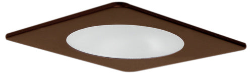 Elco Lighting - EL29112BZ - 4" Sqr Shwr Trim W/Rflctr & Frsted Lens - All Bronze