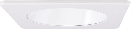Elco Lighting - EL4511W - 4" Sqr Rfltr Trim W/Clr Glass W/3 Lens - All White