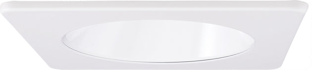 Elco Lighting - EL4511W - 4" Sqr Rfltr Trim W/Clr Glass W/3 Lens - All White