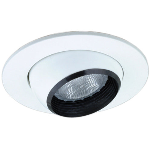 Elco Lighting - EL515W - 5" Eyeball For R20 Par20 W/Bffl - Black with White Trim