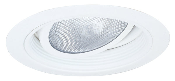 Elco Lighting - EL576W - 5"Wht Rgrsd Gmbl W/Wht Bffl - All White