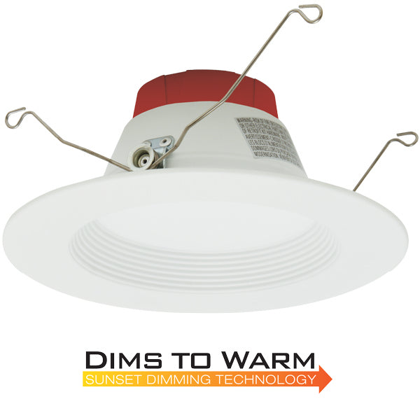 Elco Lighting - EL610SDW - 10W 6" Led Bffl Trm Dim To Warm 18-30K - All White