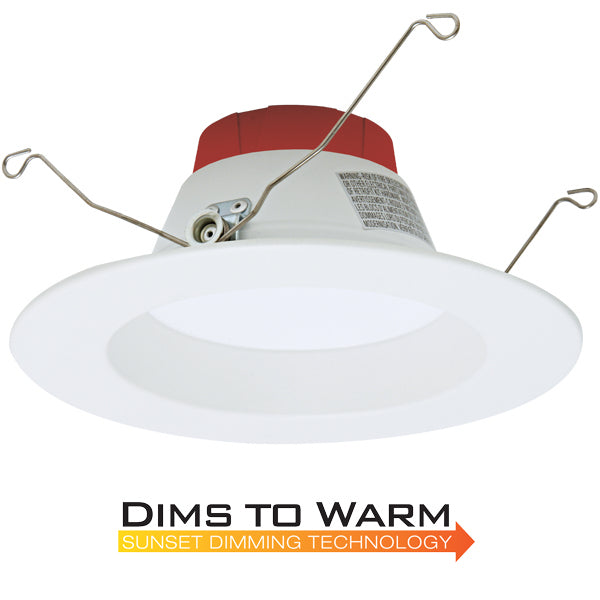 Elco Lighting - EL615SDW - 10W 6" Led Rflctr Trm Dim To Warm 18-30K - All White