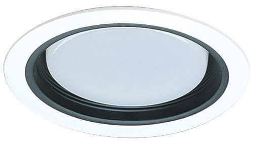 Elco Lighting - ELM46B - 6" Baffle Drop Opal Trm - Black with White Trim