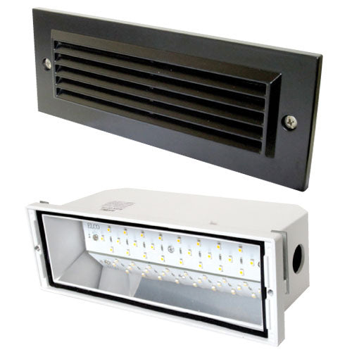 Elco Lighting - ELST81B - Die Cast Led Step Light Louver Face Plte - All Black