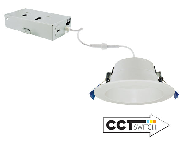 Elco Lighting - ERT415CT5W - 4"Led Rec Dwnlgt 11W 750Lmn Dm 5Cct 120V - White