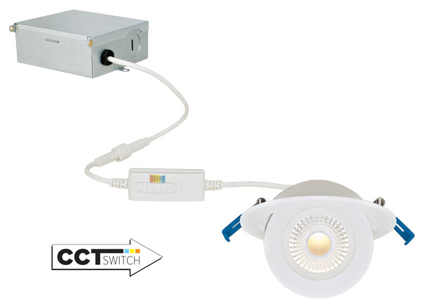 Elco Lighting - ERT416CT5W - 4"Led Adjstbl Eyeball 840Lmn 5Cct - All White