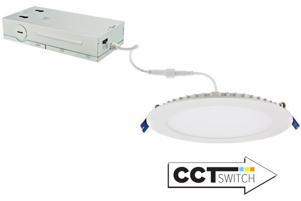 Elco Lighting - ERT61DXCT5W - 6"Slm Lgt 15W 950Lmn Dim 120/277 5Cct - All White