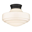 Golden - 0508-LSF BLK-VMG - One Light Semi-Flush Mount - Ingalls - Matte Black