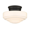 Golden - 0508-SF BLK-VMG - One Light Semi-Flush Mount - Ingalls - Matte Black
