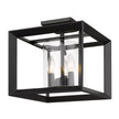 Golden - 2073-SF12 BLK-CLR - Three Light Semi-Flush Mount - Smyth BLK - Matte Black