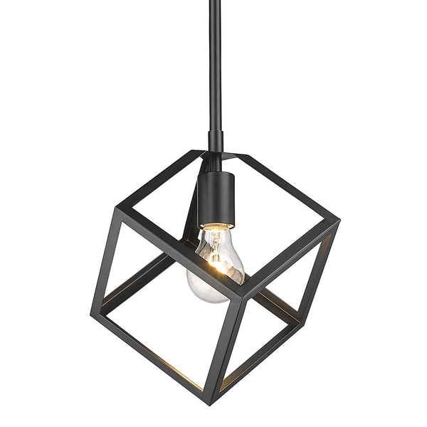 Golden - 2086-M1L BLK - One Light Mini Pendant - Cassio BLK - Matte Black