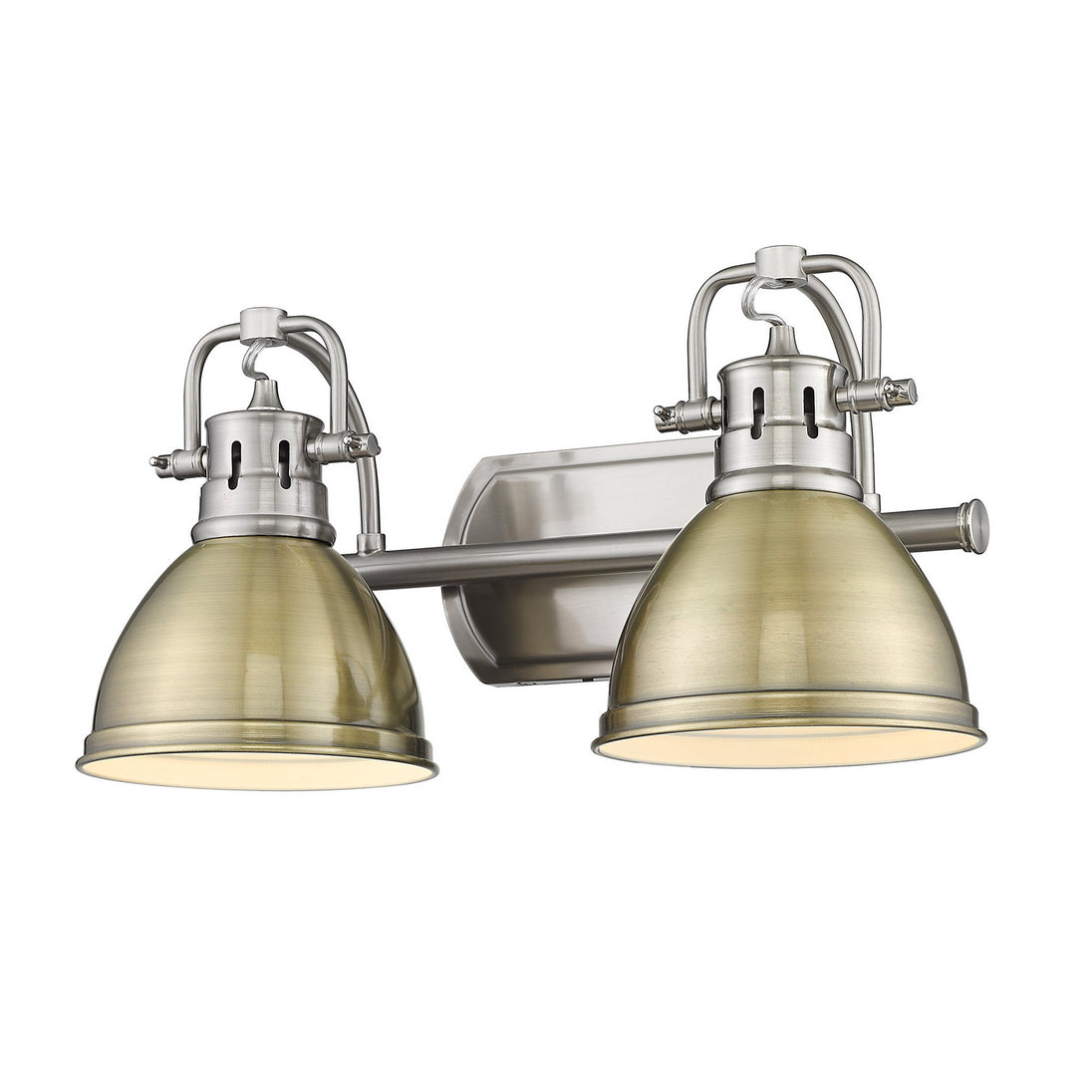 Golden - 3602-BA2 PW-AB - Two Light Bath Vanity - Duncan PW - Pewter