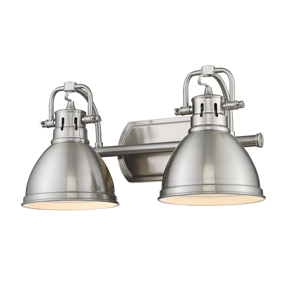 Golden - 3602-BA2 PW-PW - Two Light Bath Vanity - Duncan PW - Pewter