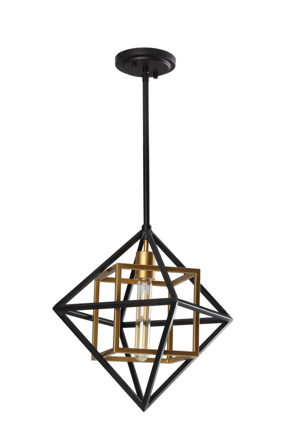 Eglo USA - 204682A - One Light Pendant - Pryor - Antique Gold/Black