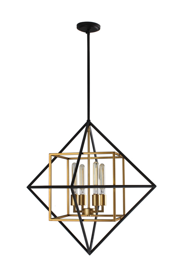 Eglo USA - 204683A - One Light Pendant - Pryor - Antique Gold/Black