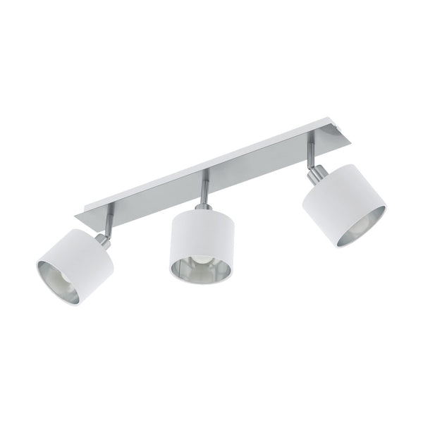 Eglo USA - 97534A - Three Light Track Light - Valbiano - Satin Nickel and White