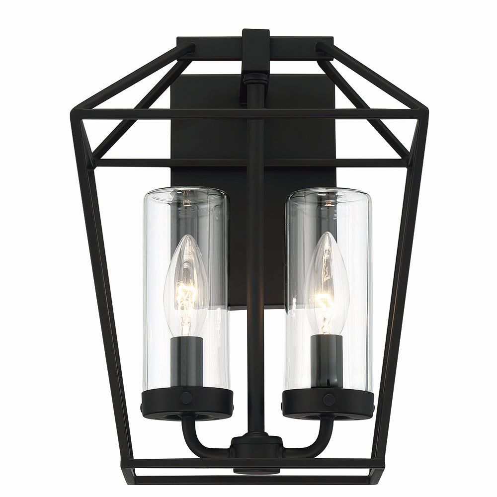 Eurofase - 41957-011 - Two Light Outdoor Wall Sconce - Bastille - Satin Black