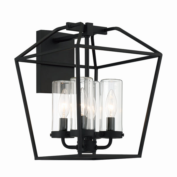 Eurofase - 41958-018 - Four Light Outdoor Wall Sconce - Bastille - Satin Black