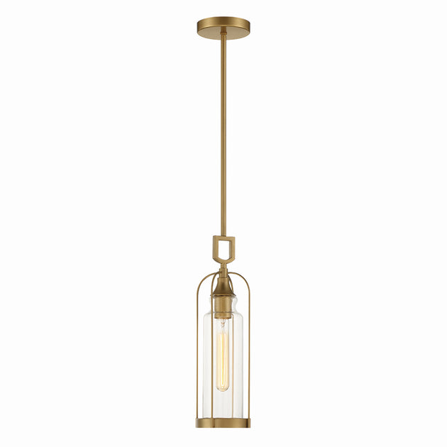 Eurofase - 42727-026 - One Light Outdoor Pendant - Yasmin - Aged gold
