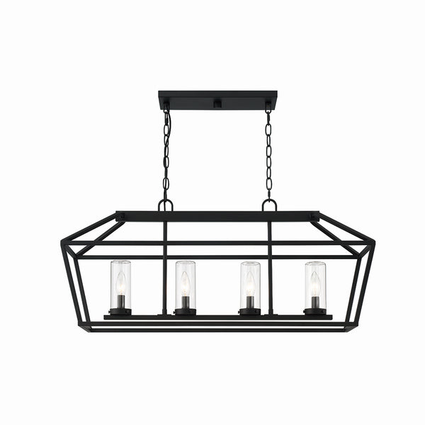 Eurofase - 42740-018 - Four Light Outdoor Chandelier - Bastille - Satin Black