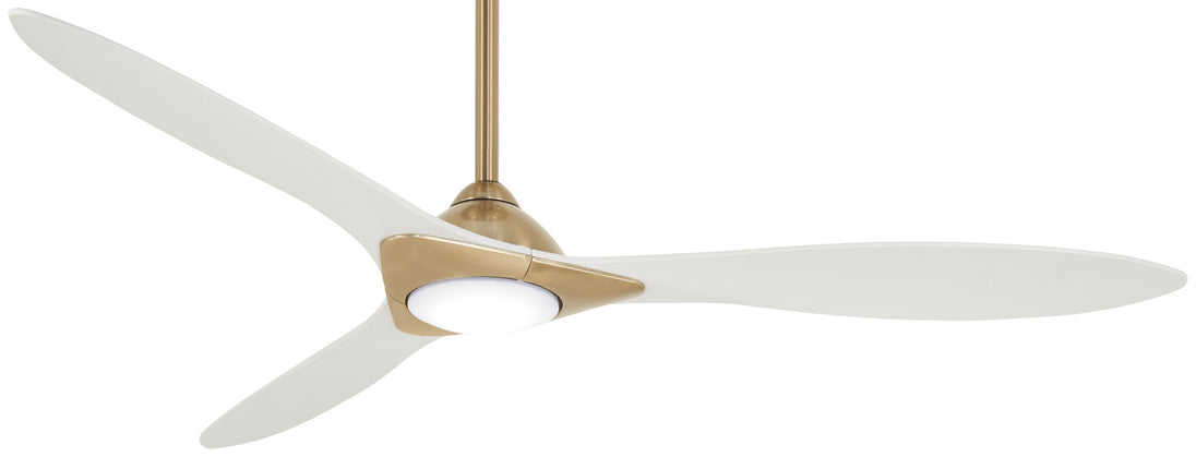 Minka Aire - F868L-SBR/WHF - 60"Ceiling Fan - Sleek - Soft Brass