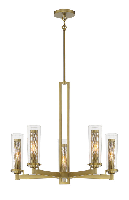 Minka-Lavery - 2185-695 - Five Light Chandelier - Emmerham - Soft Brass