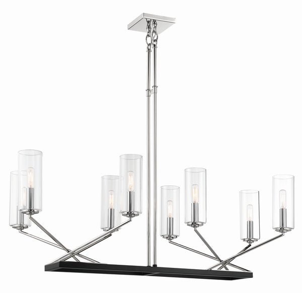 Minka-Lavery - 2496-572 - Eight Light Island Pendant - Highland Crossing - Coal W/Polished Nickel Highlig