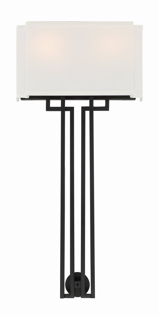 Minka-Lavery - 2951-572 - Two Light Wall Sconce - Upham Estates - Coal W/Polished Nickel Highlig