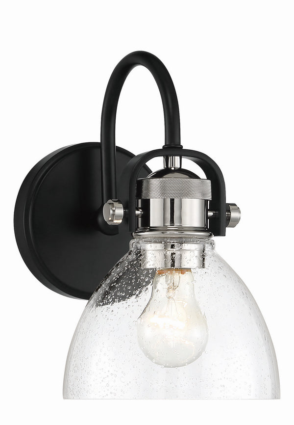 Minka-Lavery - 3361-572 - One Light Bath - Monico - Coal W/Polished Nickel Highlig