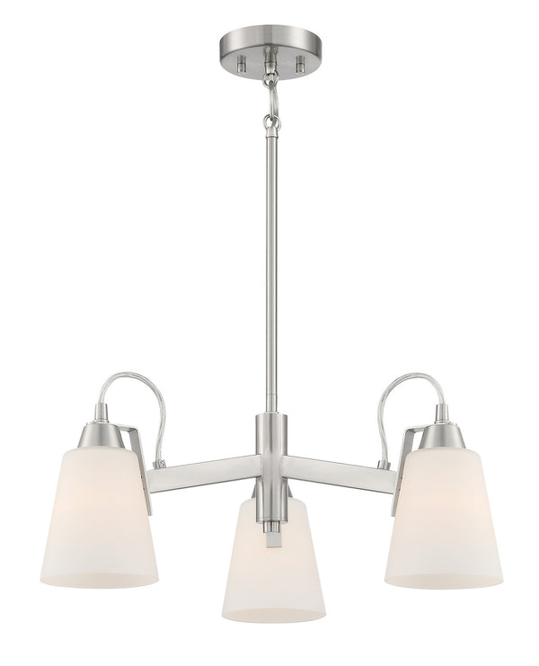 Minka-Lavery - 3993-84 - Three Light Chandelier - Beckonridge - Brushed Nickel